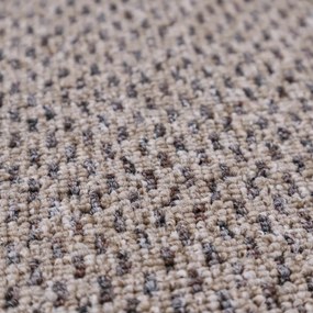 Timzo, Metrážny koberec Rubin 2114 sand, na mieru, šíře 4m, béžová, ab (mriežka), chodba / predsieň