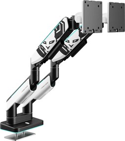 Dvojité rameno na monitory 35 palcov, bielo-čierne X-Arm Dual RGB