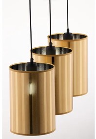 Jupiter 2092 - Luster na lanku CORTINA 3xE27/15W/230V zlatá/čierna