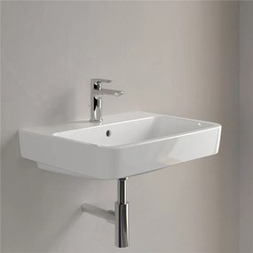VILLEROY &amp; BOCH O.novo závesné umývadlo s otvorom (zadná a spodná strana brúsená), s prepadom, 600 x 460 mm, biela alpská, s povrchom CeramicPlus, 4A416GR1