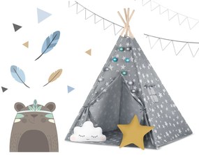 Detské típí so svetielkami Nukido 740120 - sivé