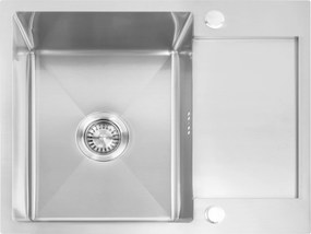 Rea Paul, 1-komorový oceľový drez 600x480x185 mm, brúsená oceľ, ZLE-06009