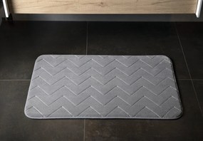 Gedy Gedy, MOUSSE kúpeľňová predložka, 50x80 cm, 100% polyester, protisklz, sivá, 96MS508008