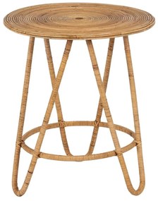 Ratanový okrúhly odkladací stolík ø 60 cm – Ixia