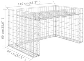 Garáž pre kosačku s vyvýšeným záhonom 110x80x60 cm oceľový drôt