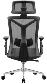 Kancelárska ergonomická stolička Neoseat MARCO — látka, čierna, nosnosť 150 kg