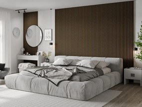 Mexen Lam-F, akustické stenové lamely 275 × 30 cm, plstený podklad 8 mm, technická dyha, orech prírodný, S105-275307-3015-016