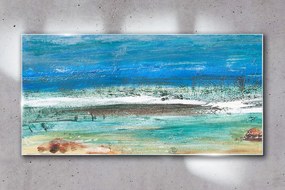 Skleneny obraz Abstrakcia pláže mora vlny