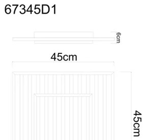 Globo 67345D1 - LED stropné svietidlo WOODY LED/36W/230V 3000K 45x45 cm