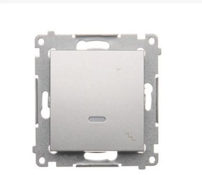 DW6L/43 Schodiskový spínač s podsvietením strieborný mat