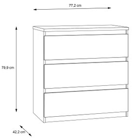 Komoda s zásuvkami MAO dub artisan