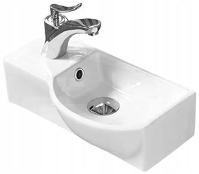 Keramické umývadlo klasické MEXEN HUGO 40x22,5 cm biele – pravé