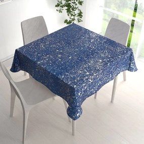 Biante Zamatový štvorcový obrus Isabela IBL-005 Gold Design kráľovská modrá 50x50 cm