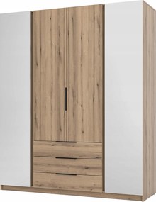 4-dverová skriňa do spálne so zrkadlom a zásuvkami Dravero Ev/ev 2L 2F 3S