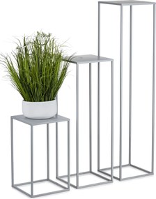 STOJAN NA KVETINÁČ SIMPLE 40X24X24 CM SIVÁ