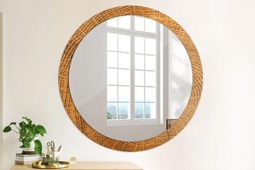 Okrúhle ozdobné zrkadlo Dubové drevo fi 100 cm