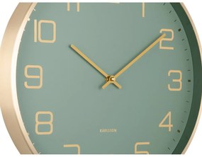 Karlsson 5973GR dizajnové nástenné hodinysvetlozelené, priemer 40 cm