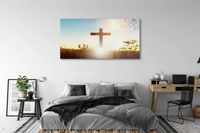 Obraz plexi Kríž pole slnka 140x70 cm