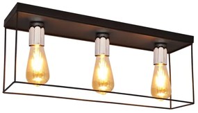 Stropné svietidlo FINN 3xE27/15W/230V čierna/chróm