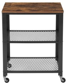 Servírovací stolík MARGE hnedý/čierny