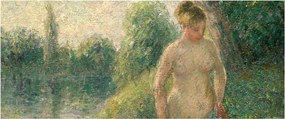 Obraz - Camille Pissarro, The Bather, reprodukcia (120x50 cm)