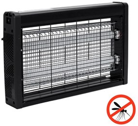 Brilagi - Elektrický lapač hmyzu 2xUV/10W/230V 60 m2 čierna