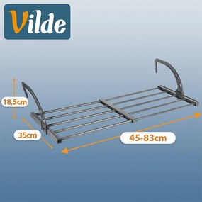VILDE Sušiak na radiátor s nastaviteľnou šírkou VILDE, 45-83 x 35 x 18,5 cm