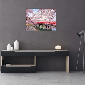 Sklenený obraz - Hirosaki, Japonsko (70x50 cm)