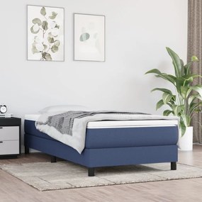 Boxspring posteľ s matracom modrá 100x200 cm látka 3144059