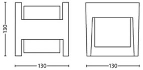 Philips - LED Vonkajšie nástenné svietidlo ARBOUR LED/3,8W/230V IP44
