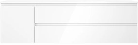 Mexen Orio, kúpeľňová skrinka 160 cm s pravým umývadlom Otis, 2S, 1D, biela lesklá, 91A13-16047-3-BBFFF00-W18P00