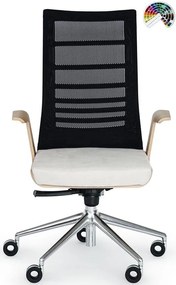 FORMDESIGN Dizajnové kancelárske kreslo EDGETEC UNA 100 čalúnenie ELEGANCE koža