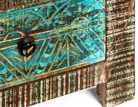 furniture-nabytek.cz - Masívna kúpeľňová vysoká komoda Blue Lagoon z mangového dreva, lakovaná, farebná – 50×45×135 cm