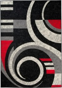 Koberec QMEGA PP CRM T155A čierny / červený