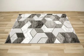 Koberec Amelia B101B geometrický, sivý