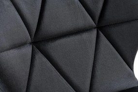 Jedálenská stolička MURET zamatová, čierna