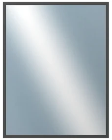 DANTIK - Zrkadlo v rámu, rozmer s rámom 70x90 cm z lišty KASSETTE šedá (3078)