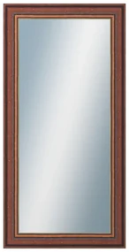 DANTIK - Zrkadlo v rámu, rozmer s rámom 50x100 cm z lišty ANGLIE hnedá Au Linka (612)