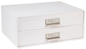 Biela 2-poschodová zásuvka na dokumenty Bigso Box of Sweden Birger, 33 × 22,5 cm