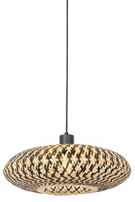 Orientálna závesná lampa čierna bambus 40 cm - Ostrava