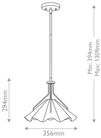 Quoizel QZ-MEJIA-1P-S-AB - Luster na tyči MEJIA 1xE27/60W/230V pr. 35,6 cm mosadz