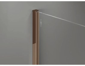 Mexen, Mexen Kioto-X sprchová stena 110 x 200 cm, priehľadná 10 mm, ružové zlato - 800-110-101-60-00-X