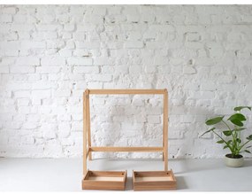 Biely písací stôl s podnožím z jaseňového dreva Ragaba Luka, dĺžka 85 cm