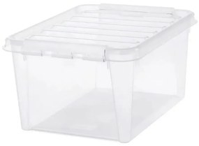 SmartStore Úložný box s bielymi klipmi Classic, 32 l, 32 l