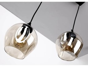 Candellux Čierno-hnedý závesný luster Aspa pre žiarovku 2x E27 32-00590