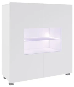 Komoda Bralani BR01, Farby: čierny / čierny lesk, Osvetlenie: osvetlenie LED modré