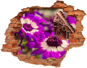Diera 3D fototapeta nálepka Motýľ na kvetine nd-c-84885251