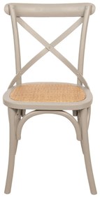 Šedá drevená stolička s patinou Retro - 46 * 42 * 87 cm