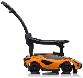 Lean Toys Detské odrážadlo Lamborghini QLS-996T s rúčkou - oranžové
