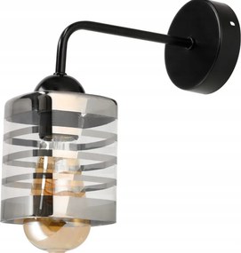 Nástenná LED lampa nad zrkadlo, sklenená, E27, LOFT